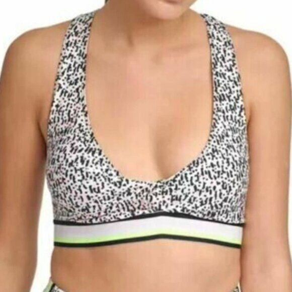 DKNY Sport Neon Pink & Yellow Patterned Sports Bra, Multiple Sizes, NWT!! - Picture 1 of 15